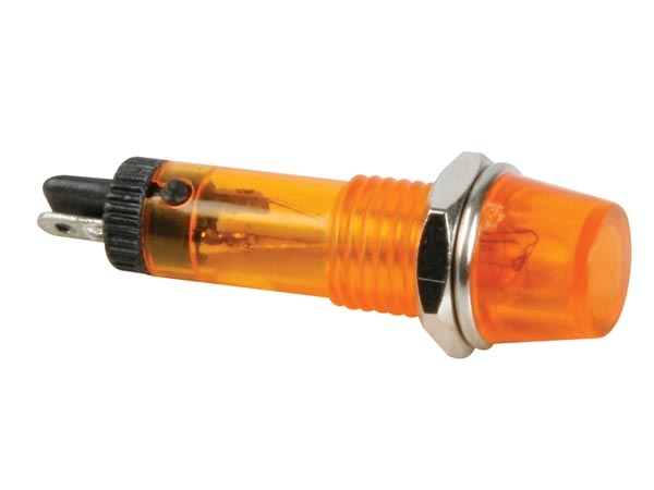 Kontrollampa 220 V, Orange Rund 8,2mm 