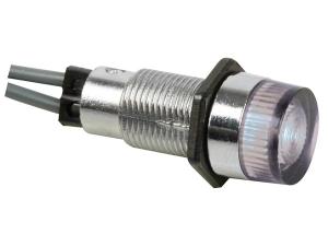 Kontrollampa 13 mm, 12 V,  Transparent