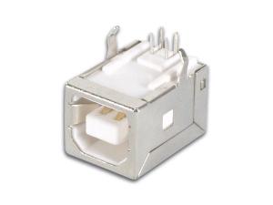 USB B, för kretskortsmontering, Hon