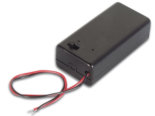 Batterihållare för 9V batteri, med switch