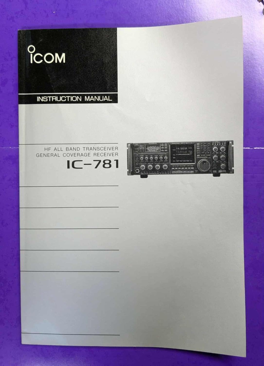 Icom IC-781 Instruction & Service Manuals - Full Set W/ 35 Foldout Schematics
