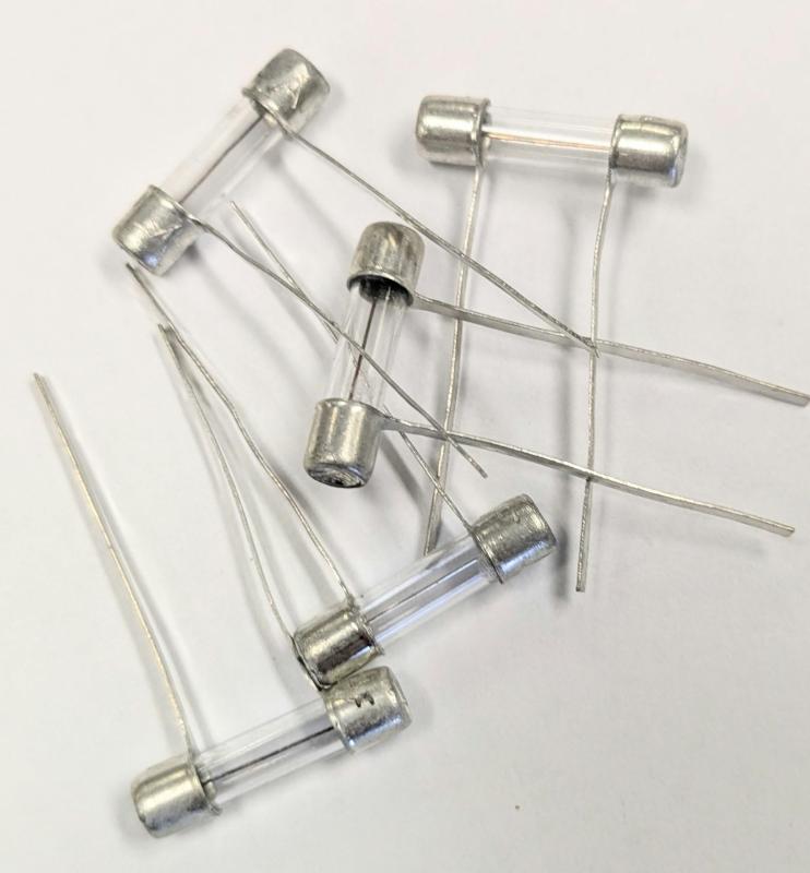 Glasrörssäkring 1.6A 5x20mm snabb med lödben