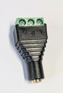 3,5mm 3 polig Hon till skruvplint 