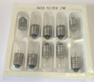 Glödlampa E10 12-15V 2W 3453 10Pack