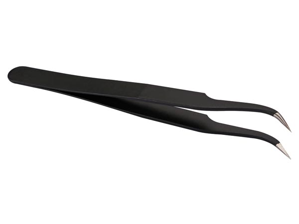 Pincett Antistatisk med böjd topp