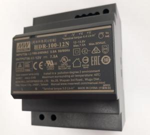 12V, 100W, för DIN-skena, Nätaggregat