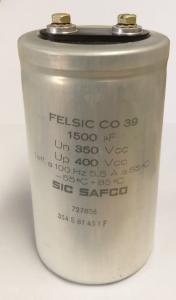 Kondensator 1500 uF 350Vcc sic safco