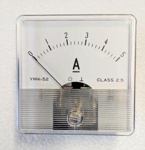 Analogt panelinstrument 5A 60 x 60 x 35 mm YMK-52  NOS