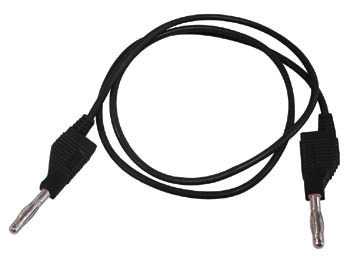 Testsladd 1 Meter, Svart med banankontakt