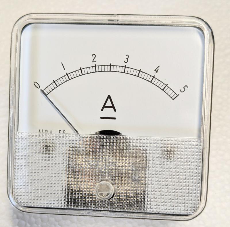 Analogt panelinstrument 5A 60 x 60 mm NOS