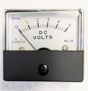 Analogt panelinstrument 5V 51 x 46 x 35 mm MU-38  NOS