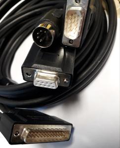 Kablage D-sub 25 pol Han till (5 pol Din + 9 pol Hon + 14 pol Han ) 3 Meter