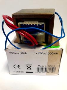Transformator 112012C 1000mA 1x12Vac NY