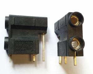 Polskruv / Banan  chassie Dubbel för kretskort Svart