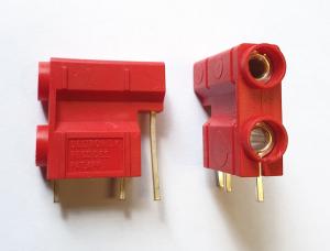 Polskruv / Banan  chassie Dubbel för kretskort Röd