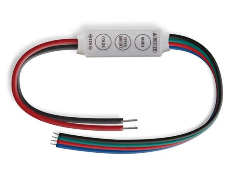 Dimmer mini LED , för RGB färgade slingor 5 - 24V