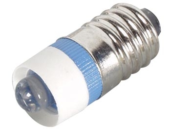 LED-lampa E10 5mm 12V, blå