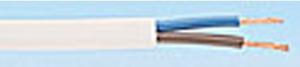 Nätkabel 2 x 0,75mm Vit (metervara)