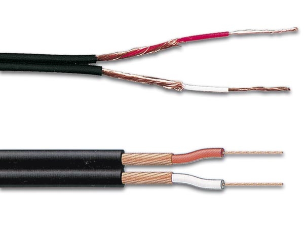 Lågnivå kabel 2 x 0,25 mm2 - Svart (metervara)