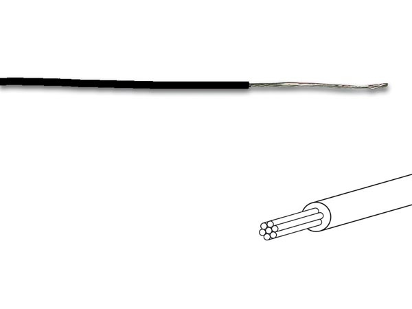 Kopplingstråd FK 10m, svart, 0,5mm²