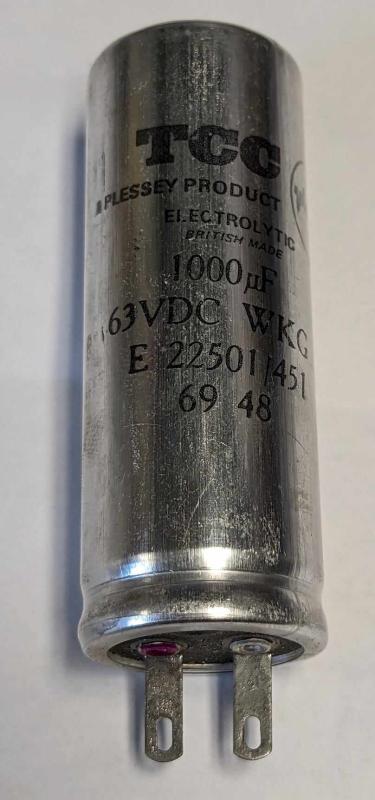 Kondensator 1000uF 63V elektrolyt TCC