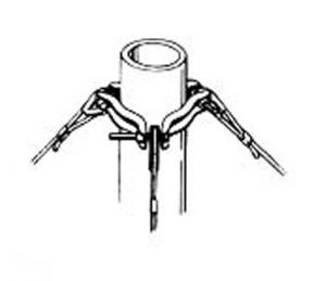 Stagring för maströr 30-50mm