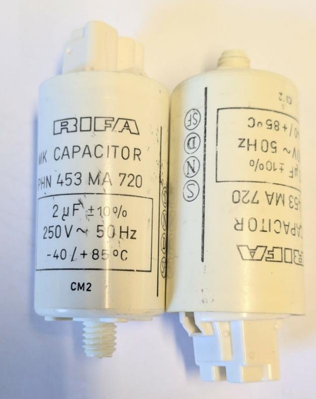 Motorkondensator 2uF 250V PHN 453 MA 720  RIFA, NOS