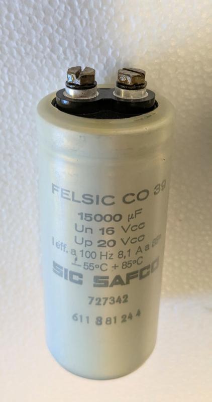 Kondensator 15000uF un16V Up20V SIC SAFCO