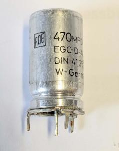 Kondensator 470uF 40V  med mittstift
