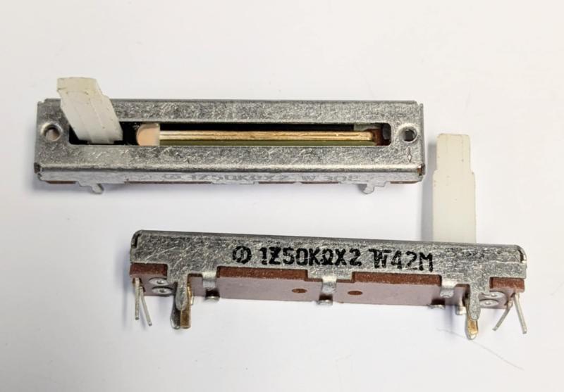 Glidpotentiometer 1Z 50 kohm x 2 Slide  NOS
