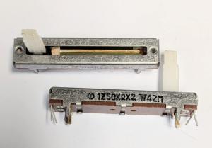 Glidpotentiometer 1Z 50 kohm x 2 Slide  NOS