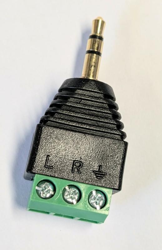 3,5mm 3 polig till skruvplint 