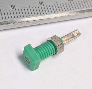 Miniatyr banankontakt labhylsa chassie  2mm Grön