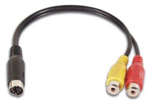 S-Video Han - 2x RCA Hon Adapter
