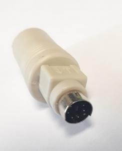 PS2 Adapter, Mini DIN 6 Han - DIN 5 Hon