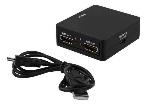 HDMI splitter, 1 in- 2 ut