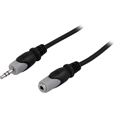Ljudkabel 3,5mm 2 Meter Han - Hon