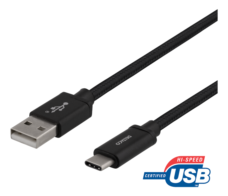 USB C till USB A, 2 Meter 3A  