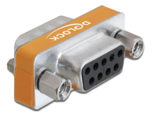 Adapter Noll modem D-sub 9 pin Han till Hon 