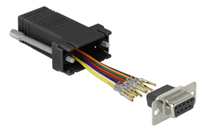 Adapter D-sub 9 pin Hon till RJ45 Hon 
