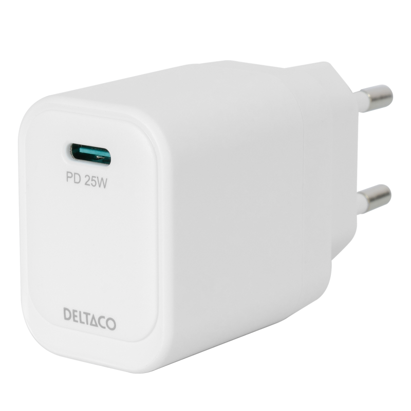 Väggladdare 1x USB-C PD 20 W-port och PPS 25W