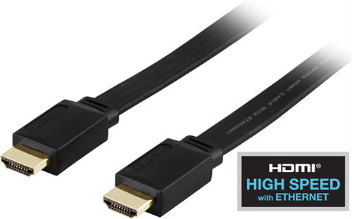 HDMI kabel, 3 Meter,  platt kabel.