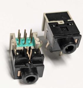 3.5mm Jack Hon PCB Svart med Svart ring  NOS