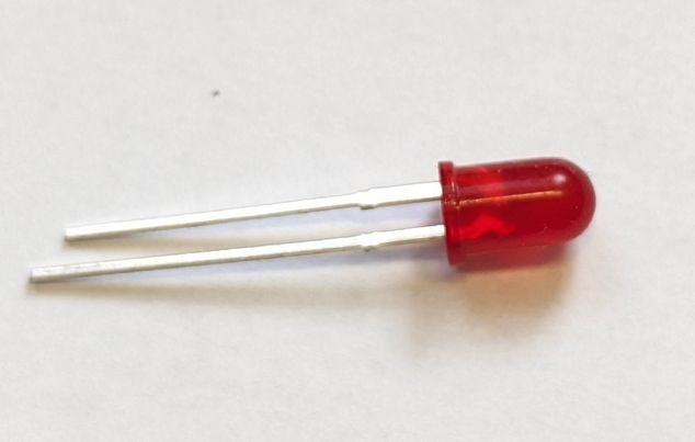 Röd 5mm Lysdiod LED , Röd boett
