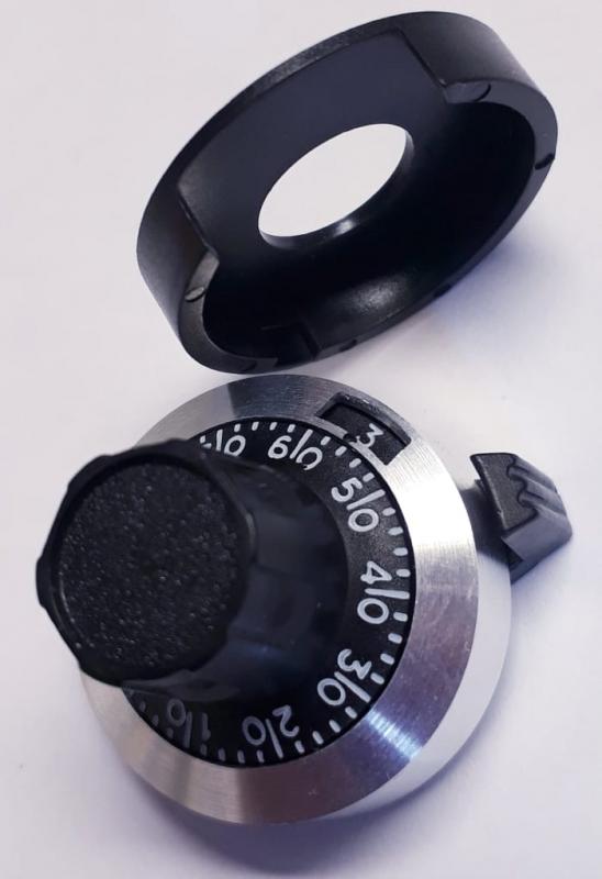 Ratt för Potentiometer Dial for 6.35mm Shaft Atoms 23.4mm Chrome