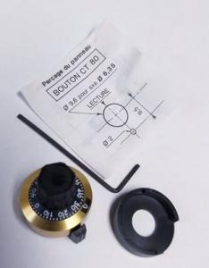 Ratt för Potentiometer Dial for 6.35mm Shaft Atoms 23.4mm 