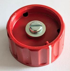 Ratt till 6mm axel Röd slät med Vit linje