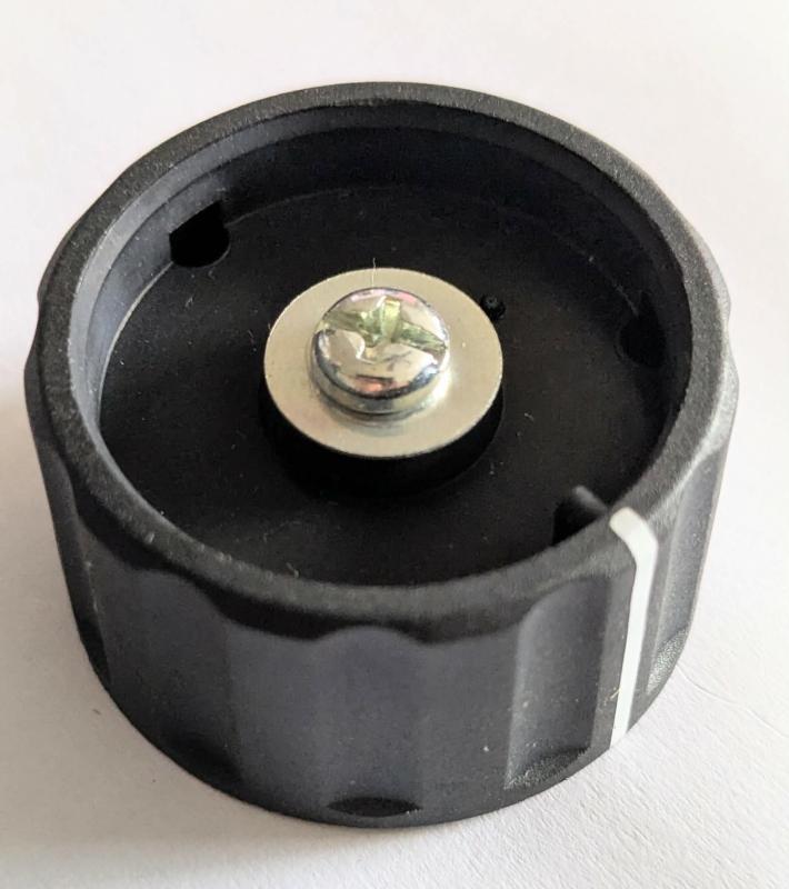 Ratt till 6mm axel Svart slät med Vit linje