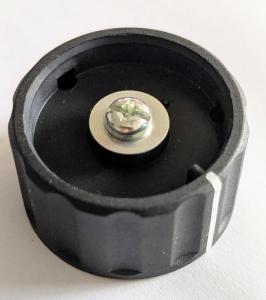 Ratt till 6mm axel Svart slät med Vit linje