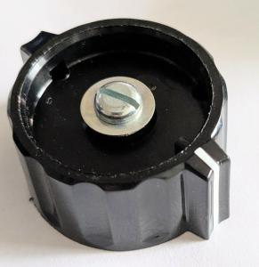 Ratt till 6mm axel Svart med Vit linje
